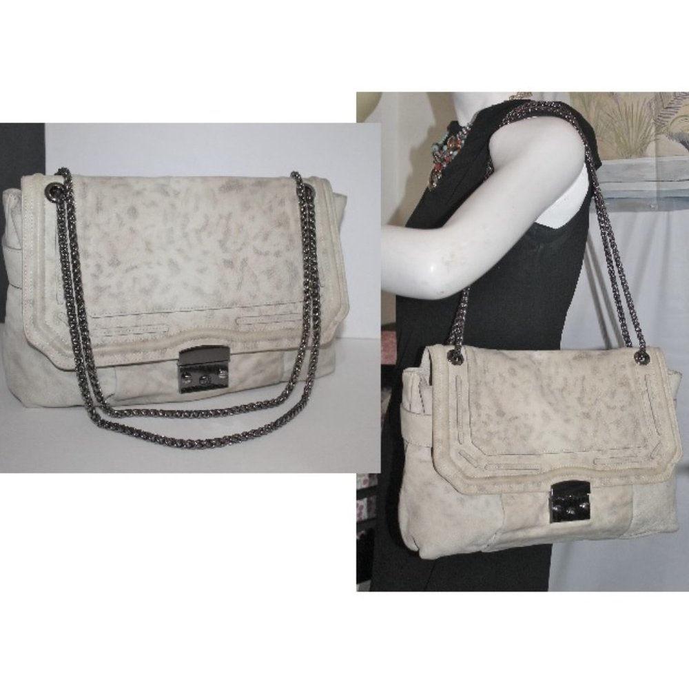 Iconic Be & D Leather Flap Chain Strap Bag Handbag Purse